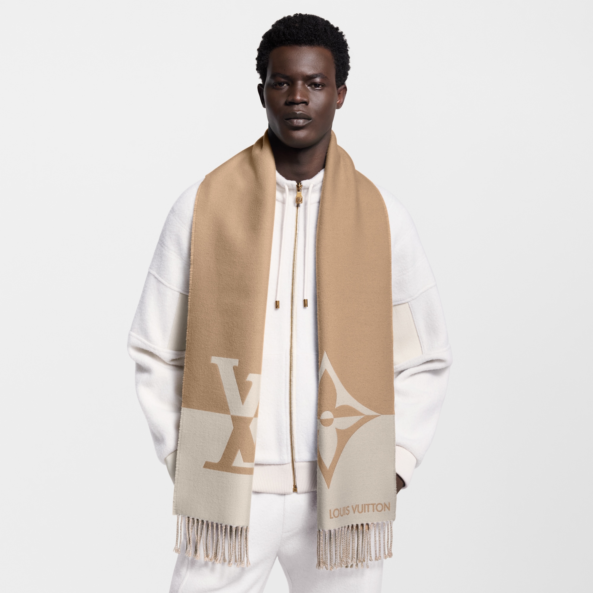 LOUIS VUITTON ストール ベージュ【140cm×140cm】 中古・古着通販】LOUIS VUITTON (ルイ ヴィトン) 大判ストール